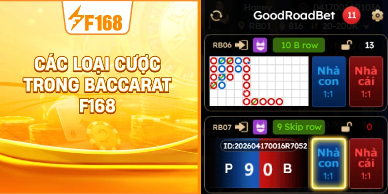 Các Loại Cược Trong Baccarat F168 Các Loại Cược Trong Baccarat F168