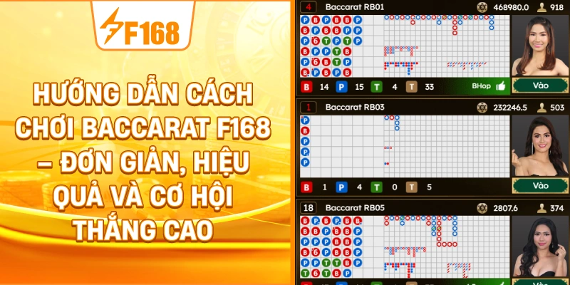 Hướng Dẫn Cách Chơi Baccarat F168 – Đơn Giản, Hiệu Quả Hướng Dẫn Cách Chơi Baccarat F168 – Đơn Giản, Hiệu Quả Và Cơ Hội Thắng Cao