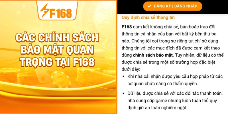 Các Chính Sách Bảo Mật Quan Trọng Tại F168 Các Chính Sách Bảo Mật Quan Trọng Tại F168